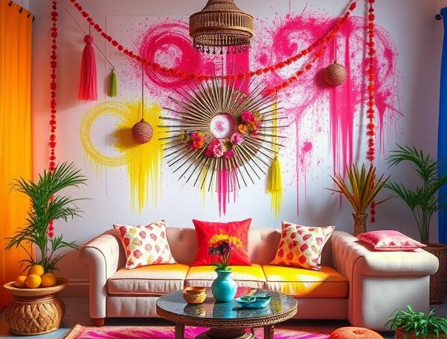 How to Decorate Your Drawing Room for Holi Celebration